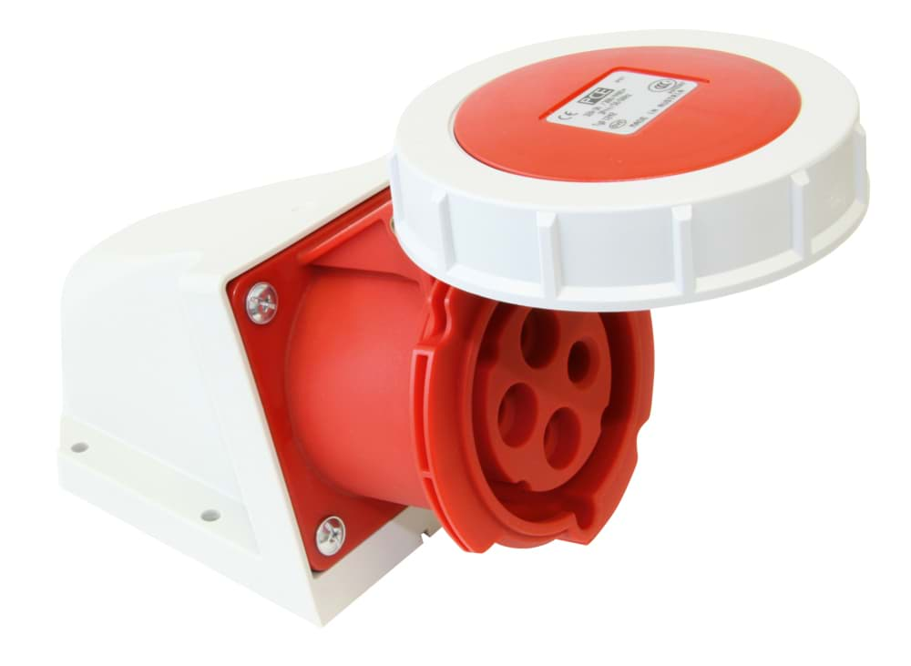 Afbeelding van CEE wcd-opbouw 4p  32A 400V 3h rood IP67 M25 PCE