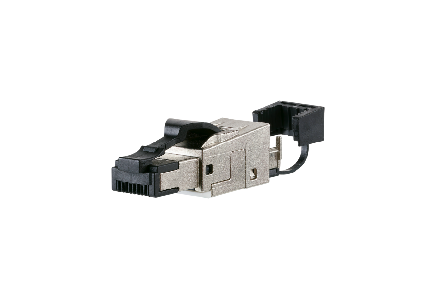 Afbeelding van RJ45 field connector CAT6A met klem 5,5-9,5mm AWG26-22/1 AWG27-22/7