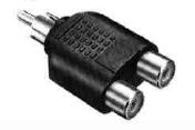 Afbeelding van adapter RCA male <> 2x RCA female