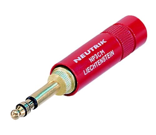 Afbeelding van MIL-plug 0,206inch stereo rood