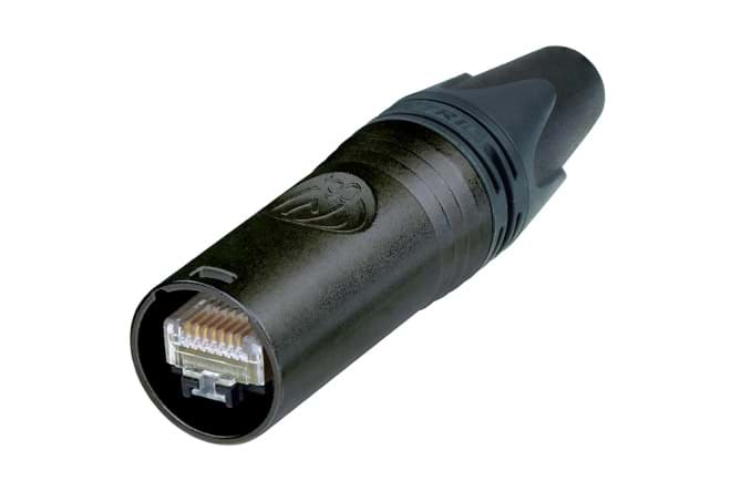 Afbeelding van etherCON CAT6A IP65 cable connector black insulation wire d>1.1mm