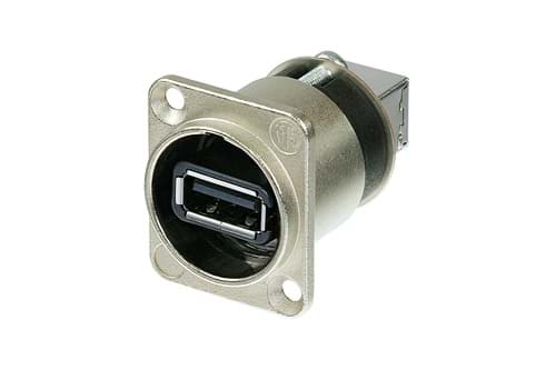 Afbeelding van adapter USB 2.0 A-B reversible in D-housing nickel