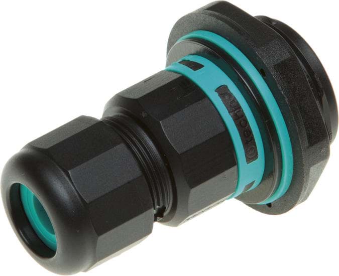 Afbeelding van kabelverbinder paneel+moer 3p PIERCING IP68