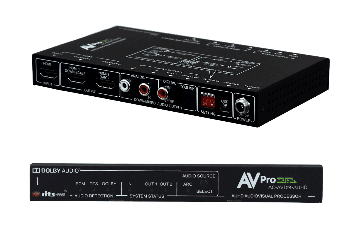 Afbeelding van Audio Downmixer HDMI>2xHDMI MultiChannel>2RCA+Digital-Toslink