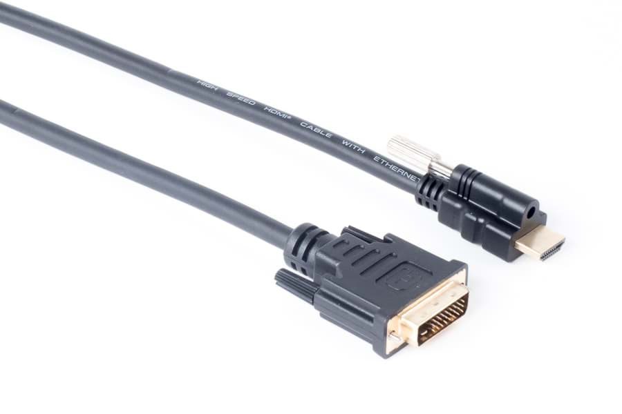 Afbeelding van HDMI kabel A-locking > DVI 1,0m v1.2