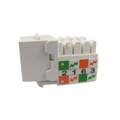 Afbeelding van keystone RJ45/IDC CAT6 UTP wit 90gr SCP