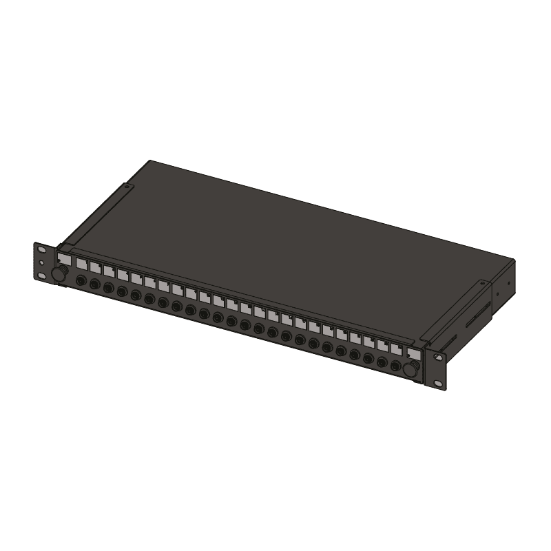 Bild von patchpaneel sliding 1HE inclusief 24x ST adapater Multimode