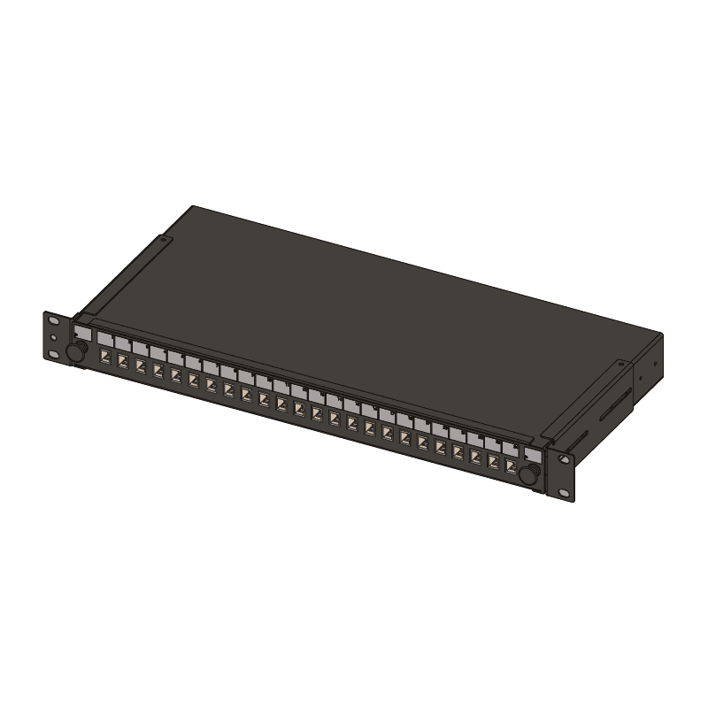 Afbeelding van patchpaneel sliding 1HE inclusief 12x LC Duplex adapter Multimode