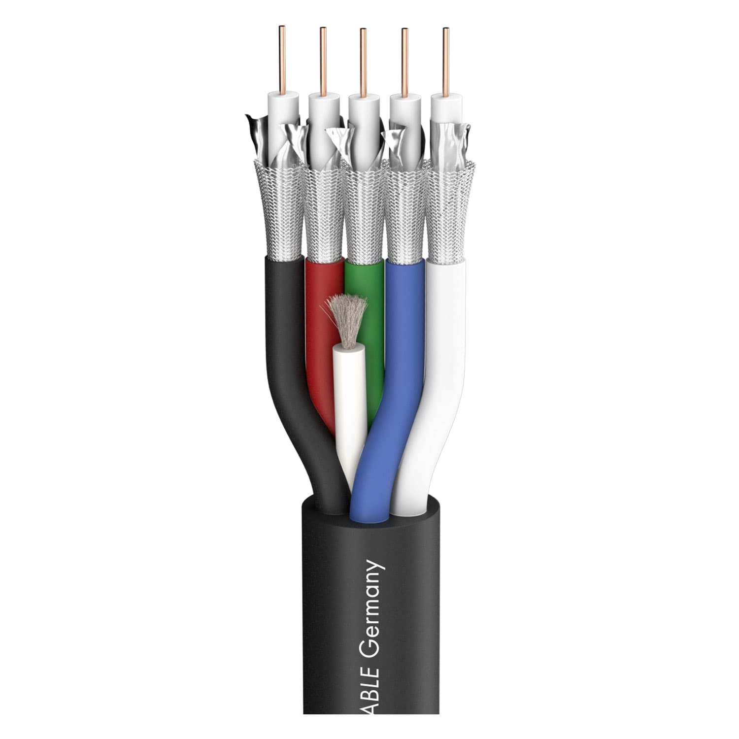 Afbeelding van multicoax 5x 0,6/2,8/4,5AF PVC zwart Transit 5 HD Sommer