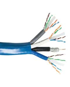 Afbeelding van combikabel 3xCAT6 UTP+1RG6/U bundled PVC Eca blauw