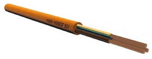 Afbeelding van polyurethaankabel H05BQ-F  2x0.75mm2 PUR oranje HASPEL 500m