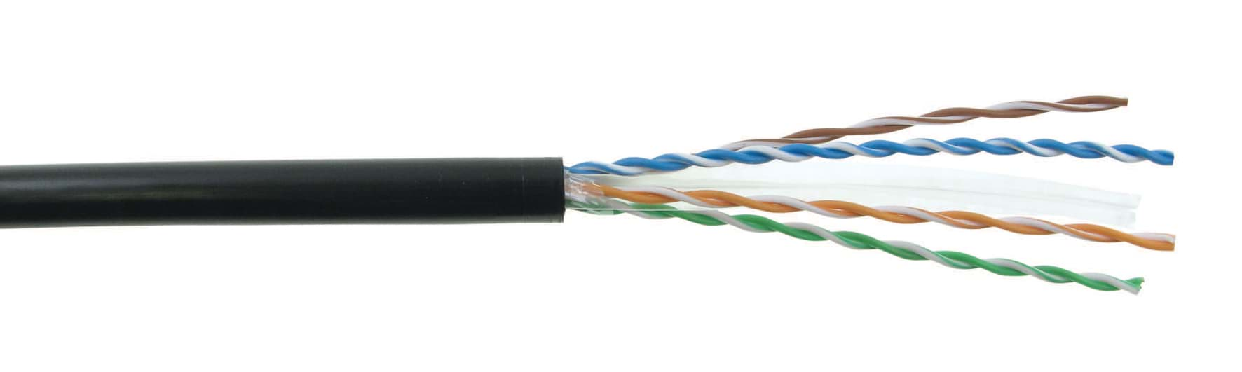 Afbeelding van datakabel CAT6 UTP 550MHz AWG23/1 PE zwart met GEL