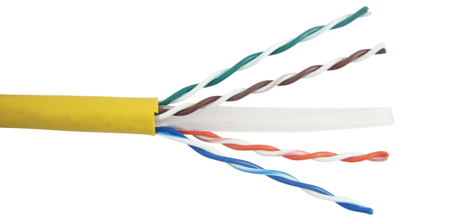 Afbeelding van datakabel CAT6 UTP 550MHz AWG23/1 PVC Dca-s3d2a3 geel