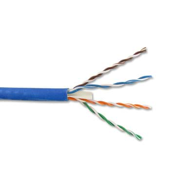 Afbeelding van datakabel CAT6 UTP 550MHz AWG23/1 Dca-s1d1a1 blauw