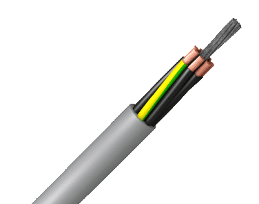 Afbeelding van stuurstroomkabel H05VV5-F  5G1.5mm2 PVC Eca grijs