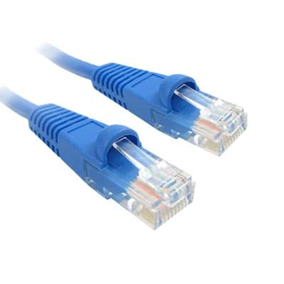 Afbeelding van patchkabel CAT6 U/UTP 4P24 PVC blauw RJ45 snagless  0,3m SCP