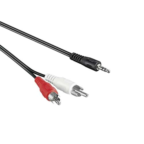 Afbeelding van audiokabel jack 3,5mm stereo > 2x RCA-male  2,0m