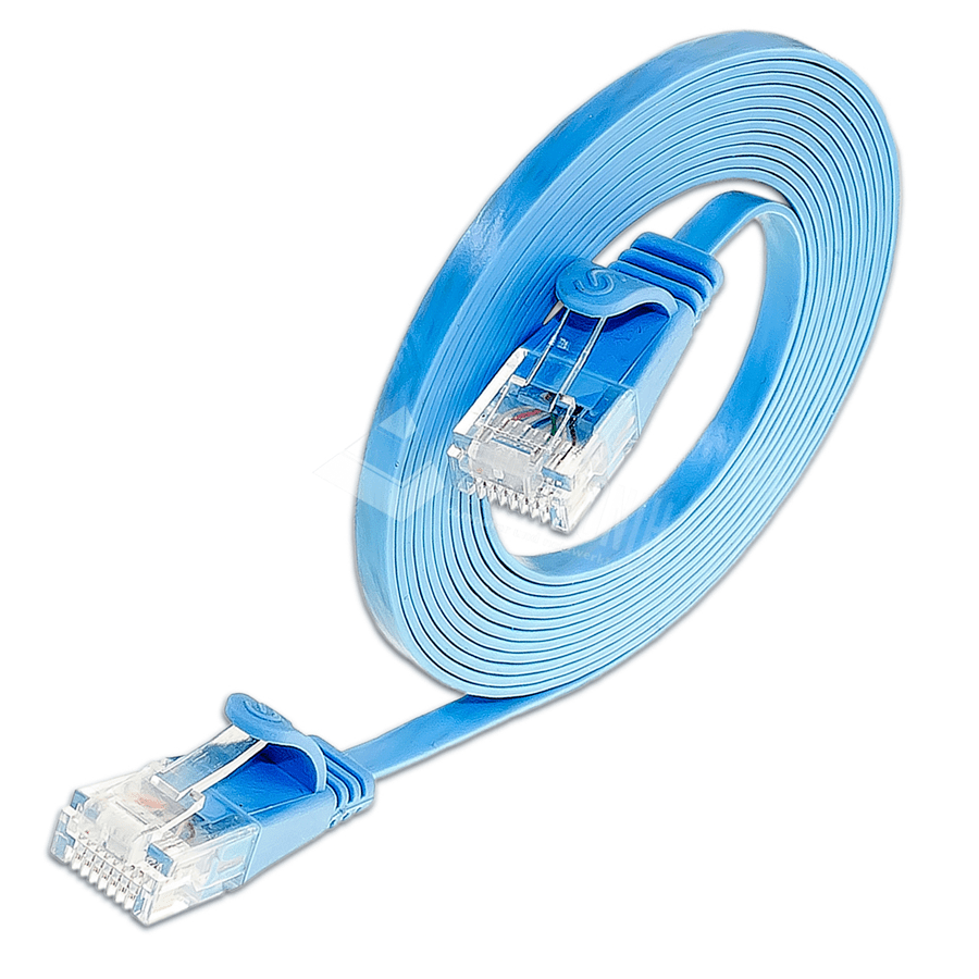 Afbeelding van patchkabel CAT6 U/UTP 4p36 FLAT PVC blauw RJ45  1,5m