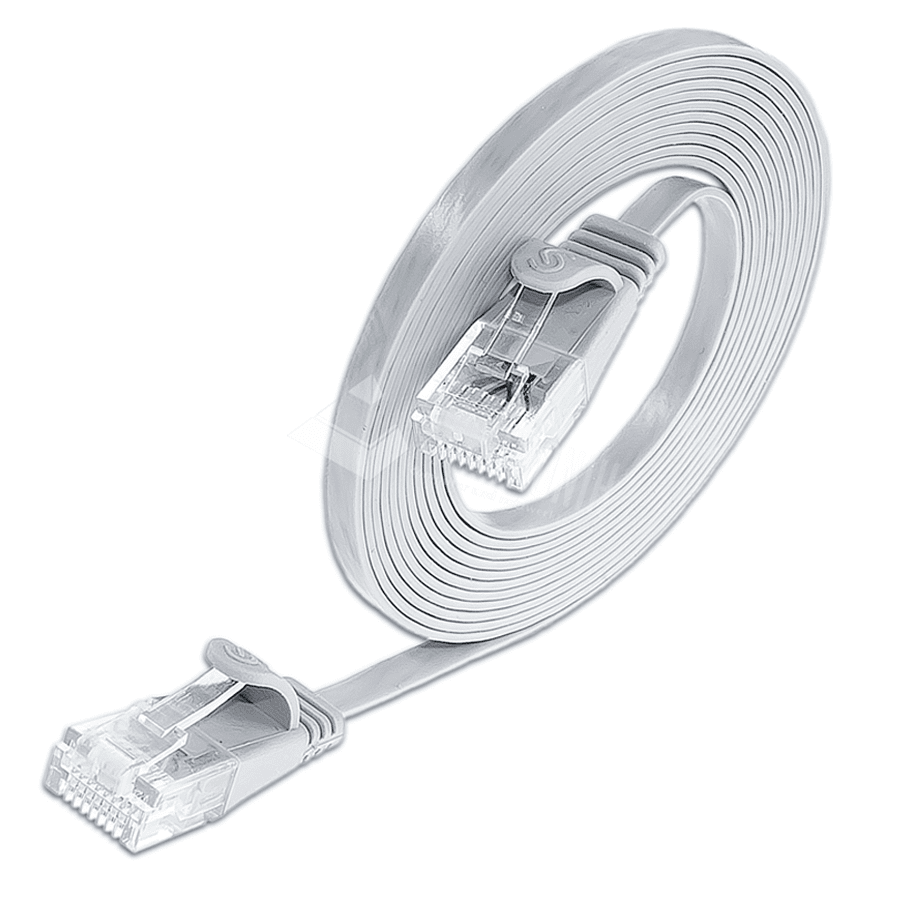 Afbeelding van patchkabel CAT6 U/UTP 4p36 FLAT PVC wit RJ45  1,5m