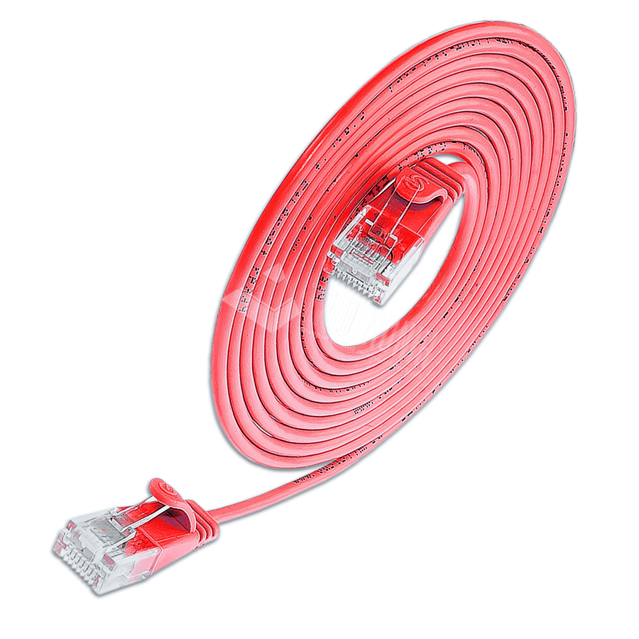 Afbeelding van patchkabel CAT6 U/UTP 4p36 SLIM PVC rood RJ45  0,5m 2,8mm