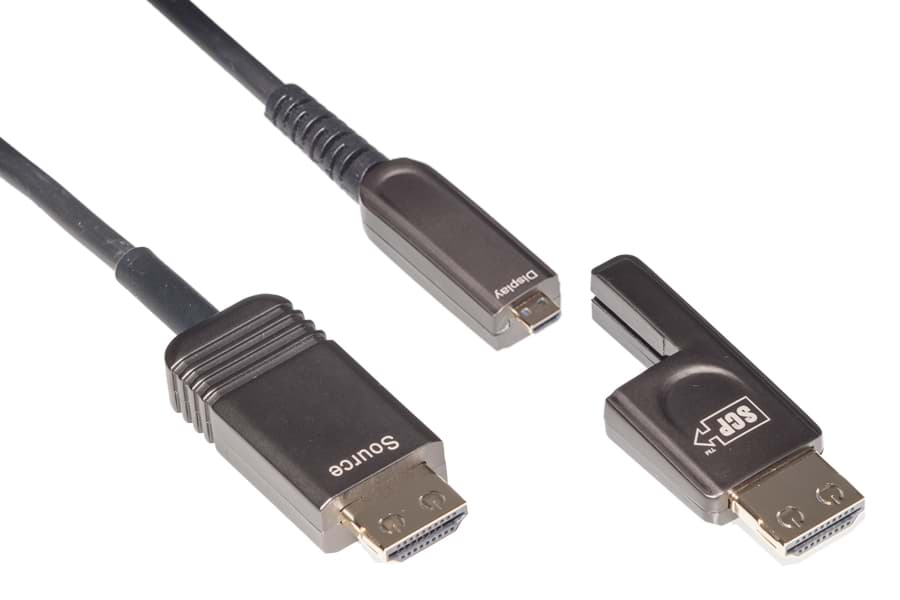 Afbeelding van HDMI kabel Fiber Hybrid + connector  10m 4K/UHD@60 18Gbps Cca-s1-d0-a3