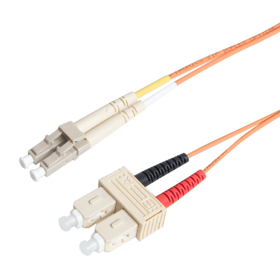 Afbeelding van patchcord MultiMode Duplex LC-SC  0.5m OM2 Orange d2mm Enhanced