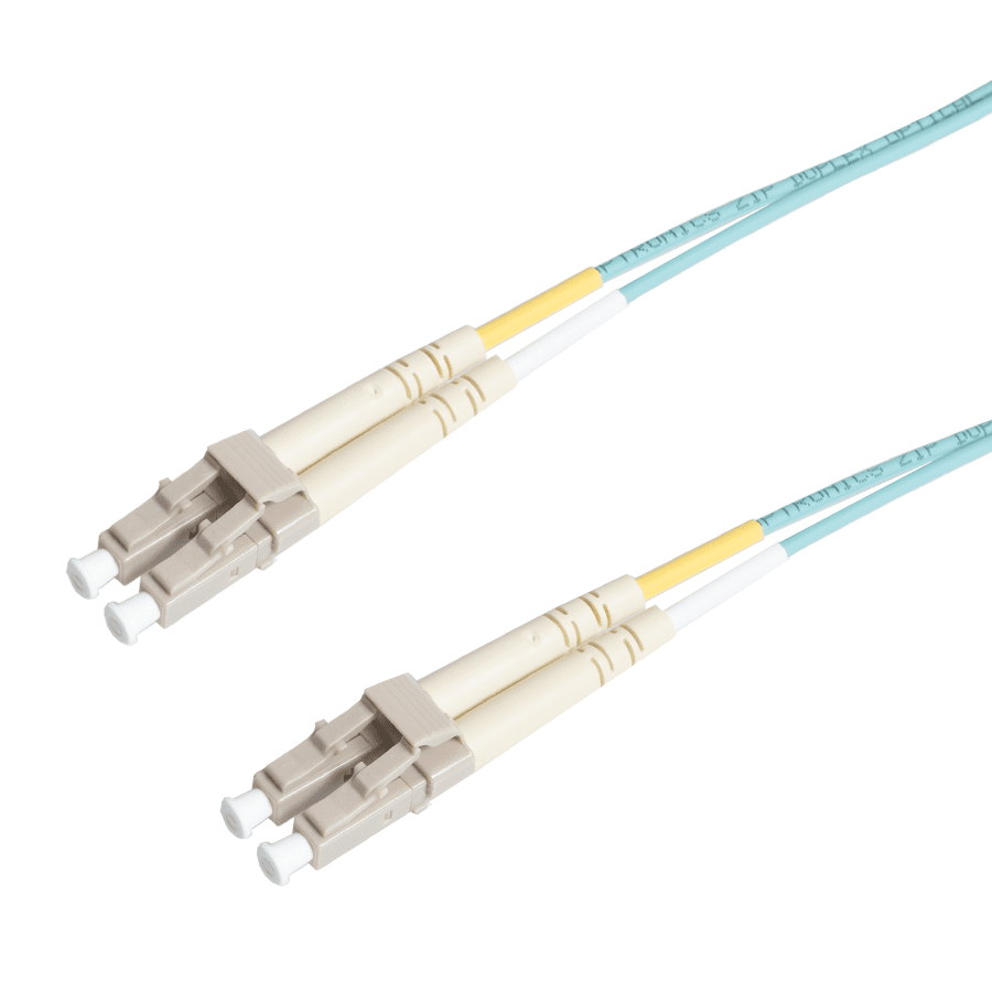 Afbeelding van patchcord MultiMode Duplex LC-LC  0.5m OM3 Aqua d2mm Enhanced