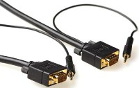 Afbeelding van VGA+audio kabel HD15-M+jack3,5> HD15-M+jack3,5  5,0m RF-blok in kap