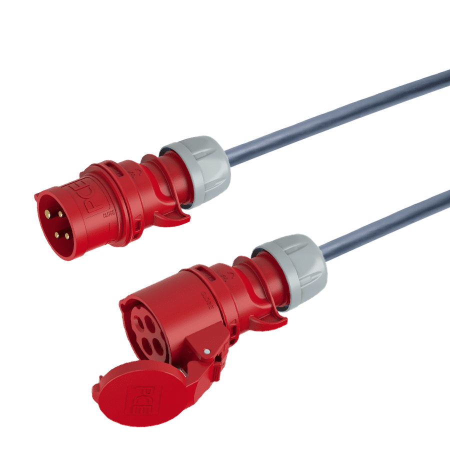 Afbeelding van verlengkabel H07RNF 2,5mm2 CEE 4 pin 16A 400V rood PCE  5,0m