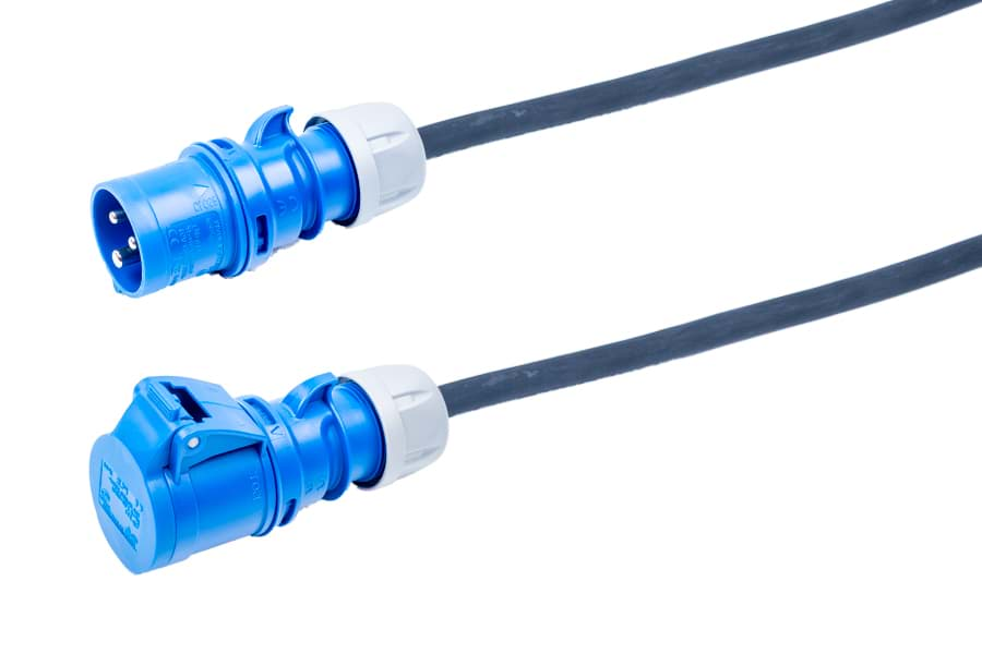 Afbeelding van verlengkabel H07RNF 1,5mm2 CEE 3 pin 16A 230V blauw PCE 10m