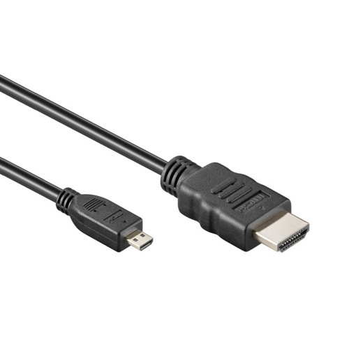 Afbeelding van HDMI kabel A naar HDMI-D micro zwart 1,5m