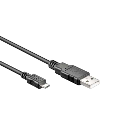 Afbeelding van USB 2.0 adapterkabel USB-A-male > USB-Micro-B-male zwart 2,0m