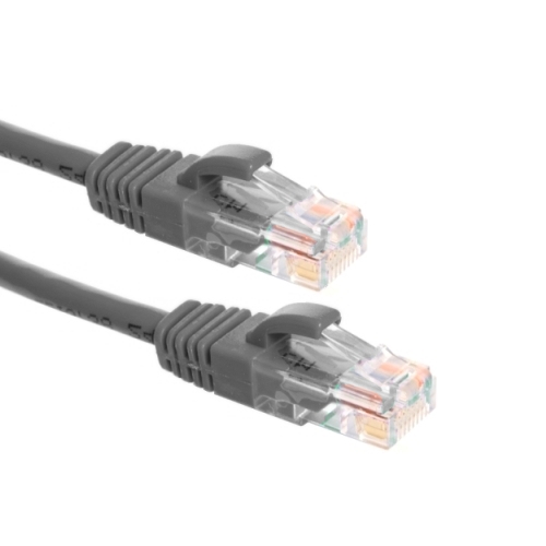 Afbeelding van patchkabel CAT5E U/UTP 4P24 PVC grijs snagless RJ45  0.5m