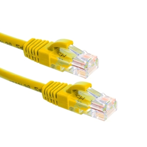 Afbeelding van patchkabel CAT5E U/UTP 4P24 PVC snagless geel RJ45  1.5m