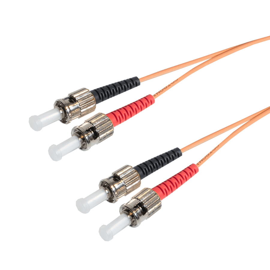 Afbeelding van patchcord MultiMode Duplex ST-ST  2.0m OM1 Orange d3mm Enhanced