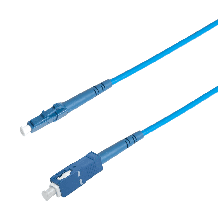 Afbeelding van patchcord SingleMode Simplex LC-SC  0.5m G652D Armored Blue Enhanced