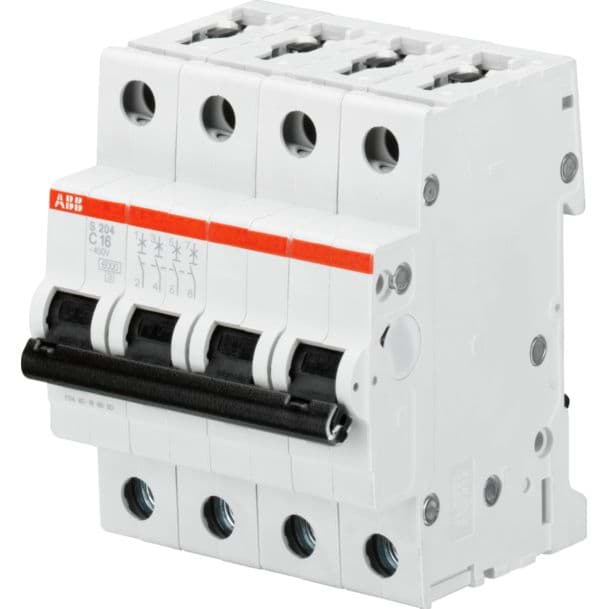 Afbeelding van automaat  6A 4-polig C-kar 4-module 6kA