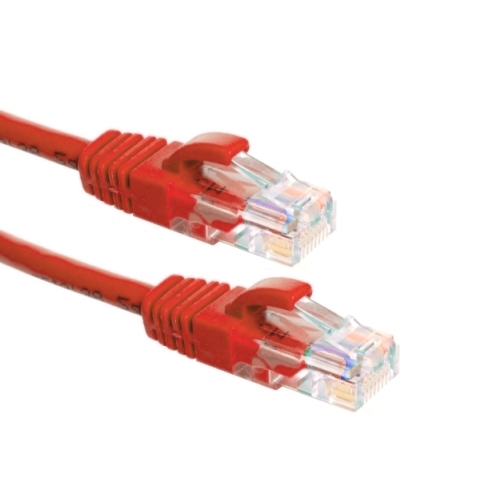 Afbeelding van patchkabel CAT6 U/UTP 4P24 PVC rood RJ45 snagless  0.5m