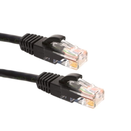 Afbeelding van patchkabel CAT6 U/UTP 4P24 PVC zwart RJ45 snagless  1.0m