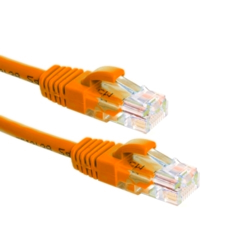 Afbeelding van patchkabel CAT6 U/UTP 4P24 LSZH oranje RJ45 snagless  1.0m