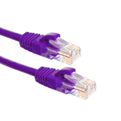 Afbeelding van patchkabel CAT6 U/UTP 4P24 LSZH paars RJ45 snagless  0.5m