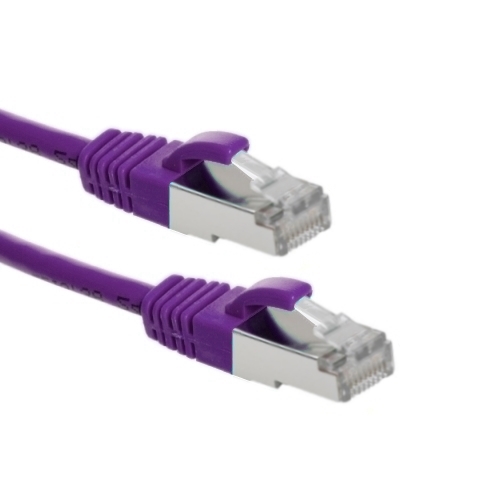 Afbeelding van patchkabel CAT6 S/FTP 4P26 LSZH paars RJ45 snagless  1.0m