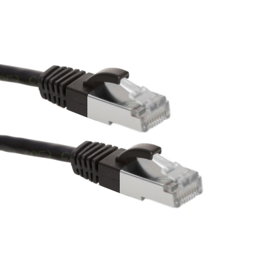 Afbeelding van patchkabel CAT6 S/FTP 4P26 LSZH zwart RJ45 snagless  0.5m