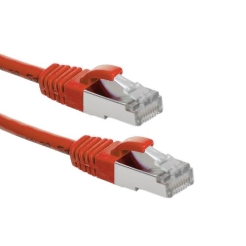 Afbeelding van patchkabel CAT6A S/FTP 4P26 LSZH rood RJ45 snagless  1.0m