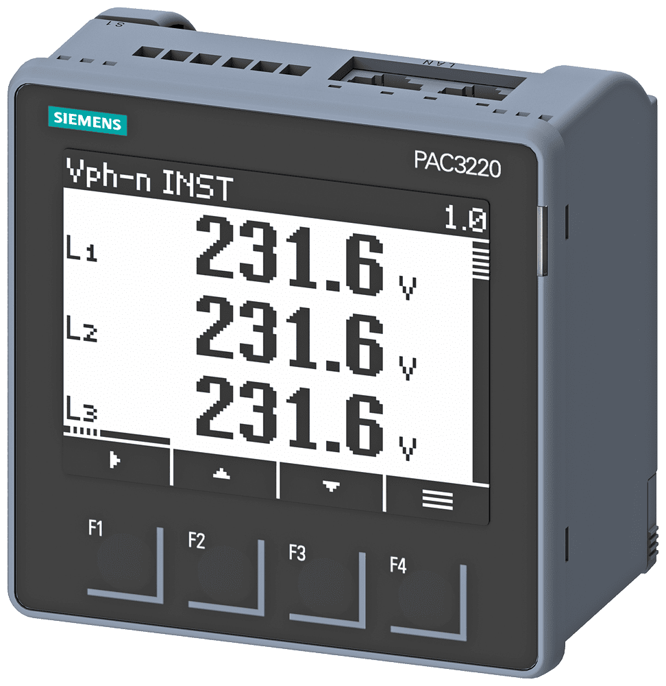 Afbeelding van netanalyser PAC3220 TCP 230Vac front 96x96