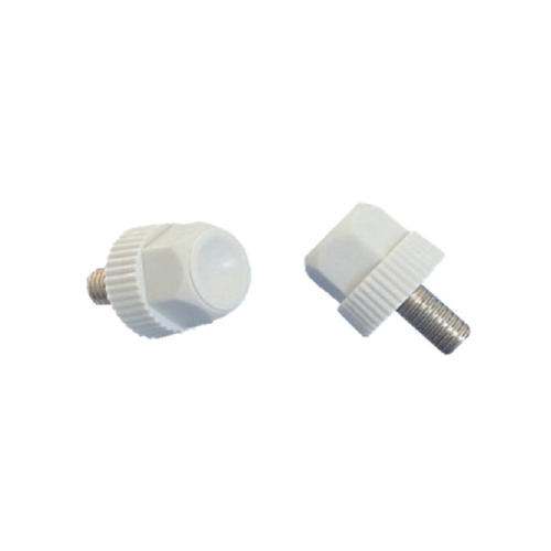 Afbeelding van dopmoer 4DB M4x8 kunststof wit verzinkt buitendraad