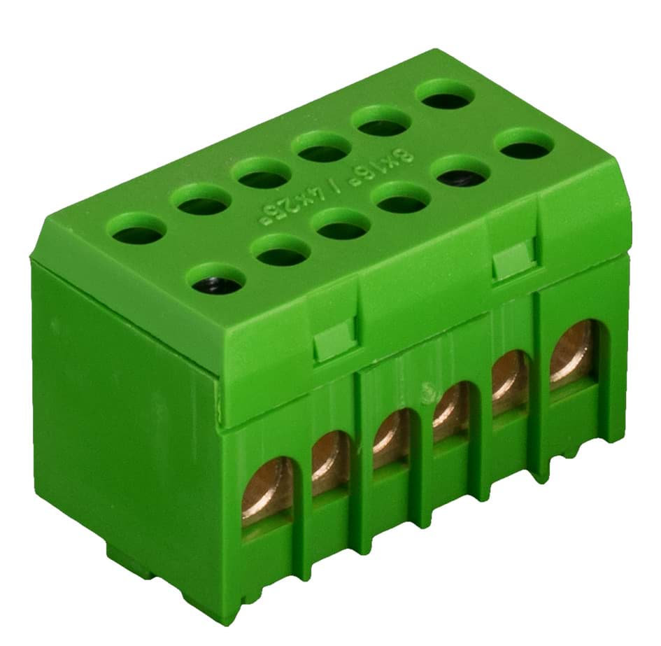 Afbeelding van Verdeelklem 1F 4x16+8x10mm2 groen