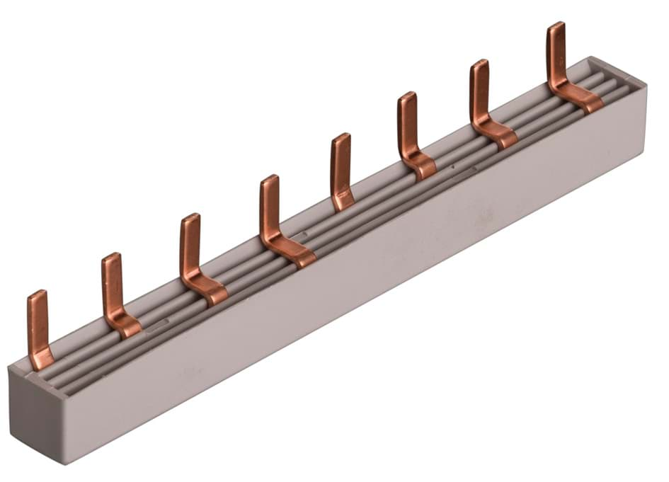 Afbeelding van Doorverbindingsrail STIFT 4Fx 2 17,8mm 10mm2 63A gesloten