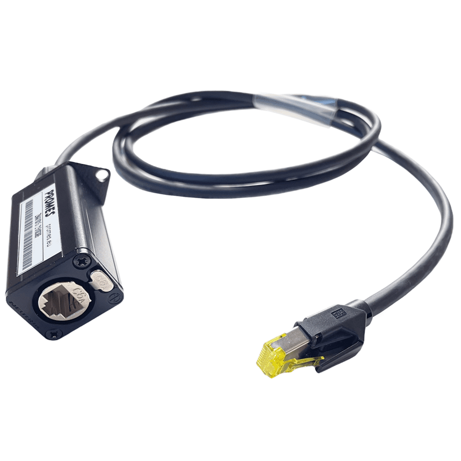 Afbeelding van verloop etherCON CAT6A female > 1,5m CAT7 > RJ45 zwart