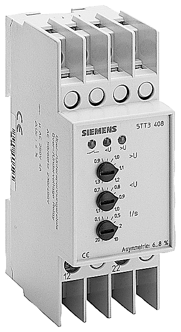 Afbeelding van spanningsmeetrelais 3FN 230/400V 0,7-1,1/0,9-1,3 2modue 5TT3408
